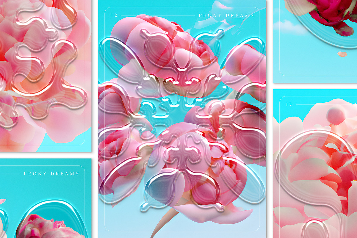 Peony Dreams: Illustration & Texture, a Background Graphic by marmarina (Photo 11 of 13)