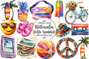 90s Retro Summer Clipart, an Illustration by OK Design (Thumbnail 1 of 5)