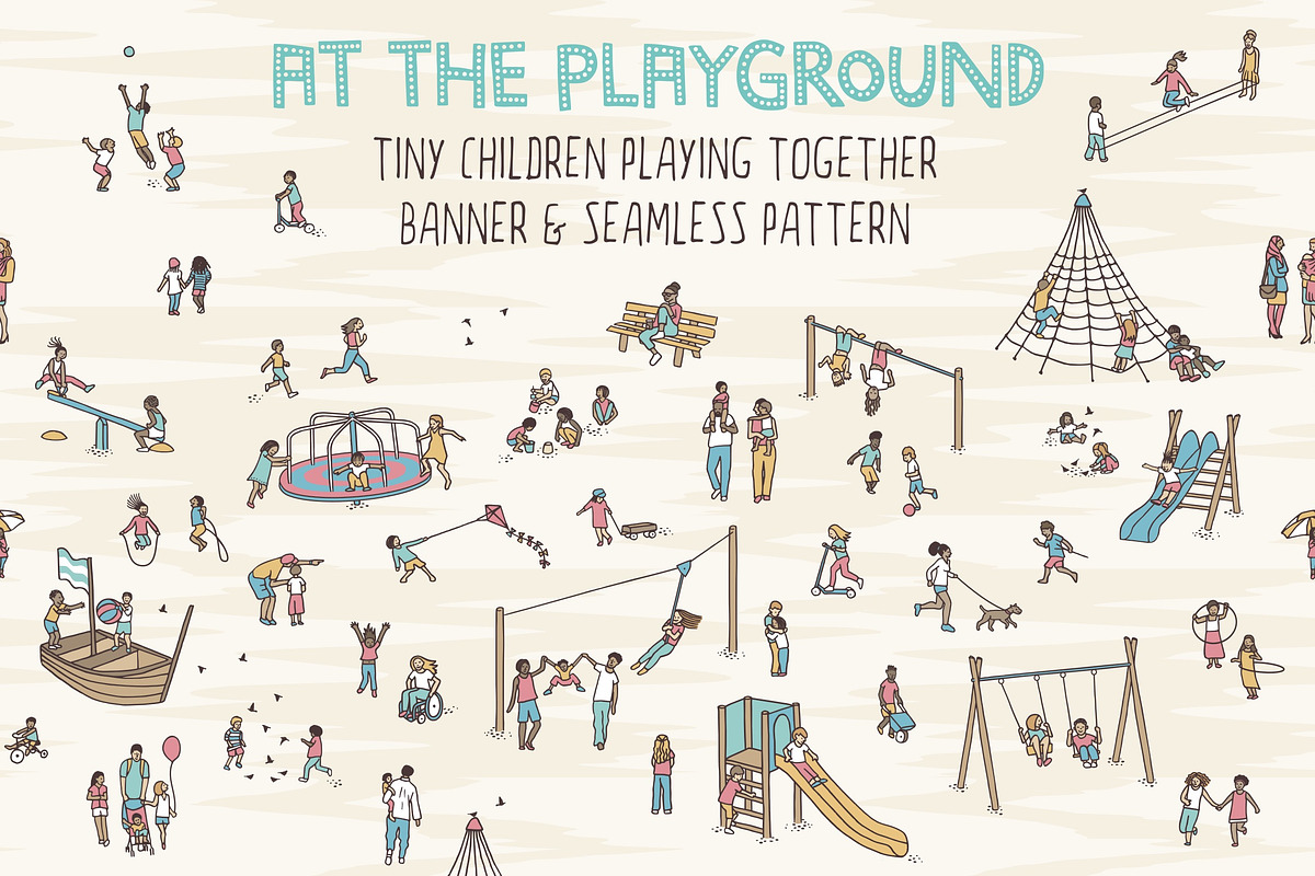 Tiny Children At The Playground, a Person Illustration by Franzi draws (Photo 1 of 2)