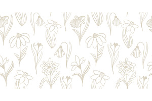 Wildflower silhouette seamless, an Object Illustration by Tati_Kli