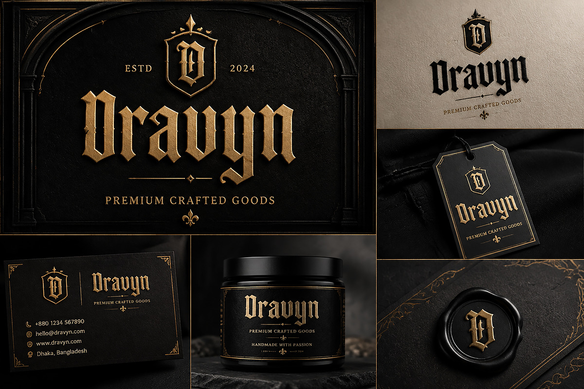 Dravyn – Gothic Blackletter Typeface, a Blackletter Font by Wow Magic (Photo 4 of 5)