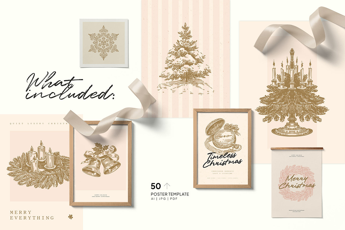 50 Dark Christmas Poster Templates, an Object Graphic by KetteCreate (Photo 4 of 15)