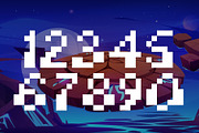 Glyph Galaxy - Retro Video Game Font, a Sans Serif Font by HipFonts (Thumbnail 3 of 10)