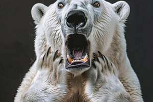 Very surprised polar bear, an Animal Photo by Handmadefont