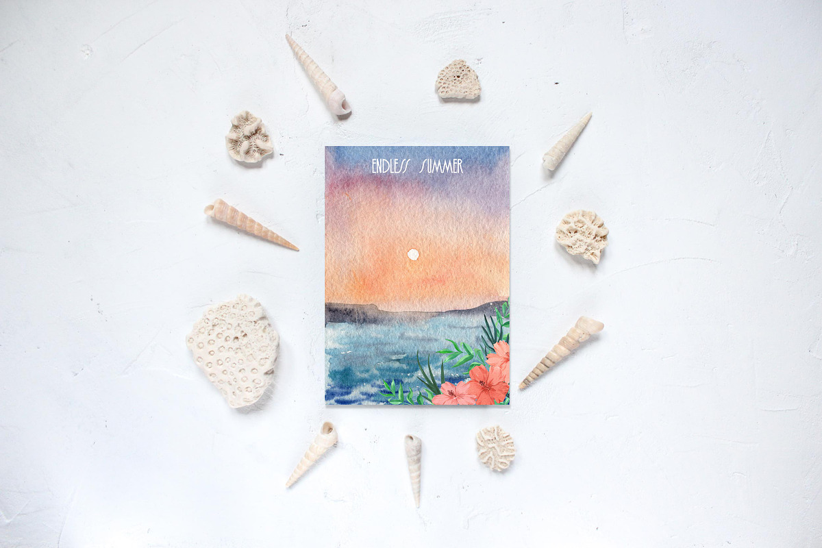 Tropical Summer Retro Roadtrip, a Seasonal Illustration by Catch the Dream Art (Photo 10 of 10)