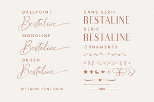 Bestaline - 5 Fonts & Ornaments