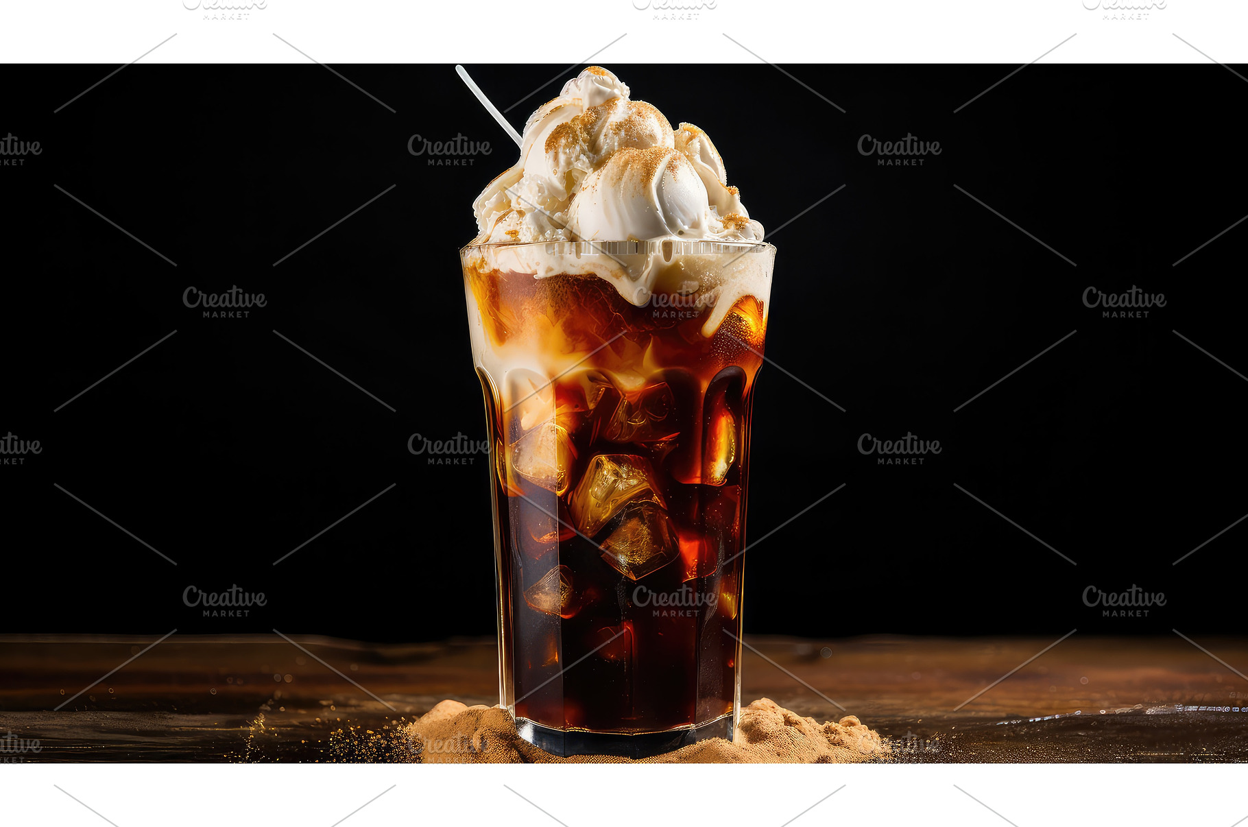 carbonated cola soda drink float ai, a Food & Drink Photo by pikepicture