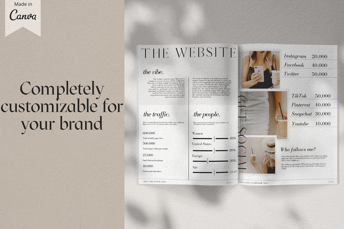 Canva Media Kit Template, a Device Mockup by Le Maison Bohem (Photo 4 of 5)