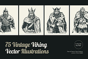 Vintage Viking Art Icon Set, a Person Illustration by Creative Stall (Thumbnail 1 of 9)