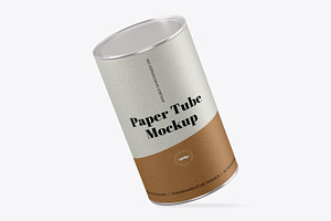 Cardboard Tube Can Mockup