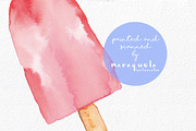 Summer Popsicles & Pattern Clip Art, a Food Illustration by MaraquelaStudio (Thumbnail 5 of 5)