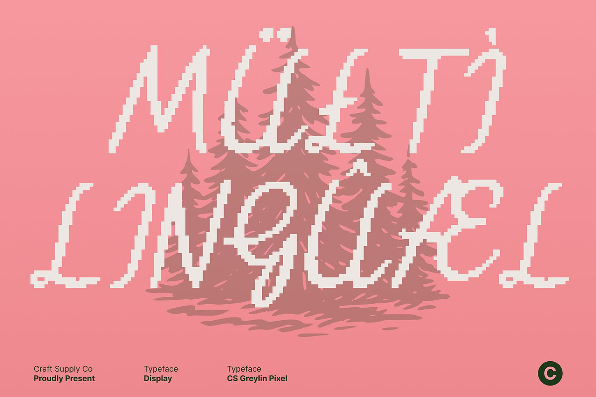 CS Greylin Pixel, a Script Font by Craft Supply Co. (Photo 5 of 8)