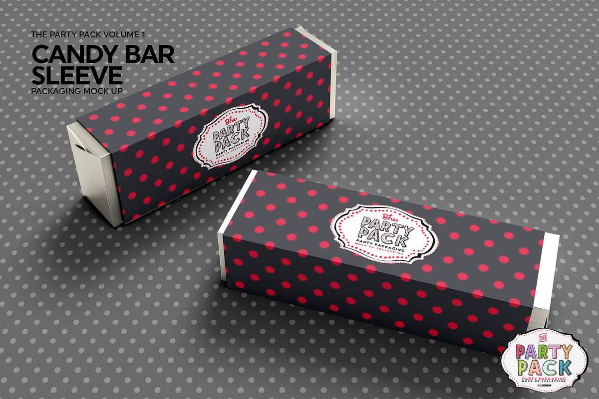 Candy Bar Sleeve Packaging Mockup, a Cups & Container Mockup by INCDesign (Photo 3 of 6)