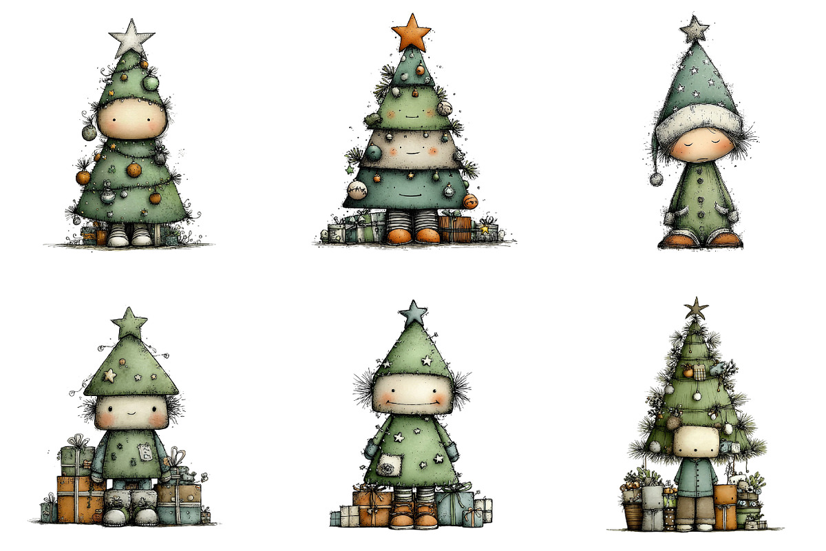 Christmas Tree Clipart, an Illustration by DreamArtGraphic (Photo 5 of 5)