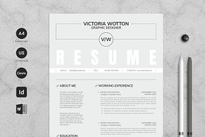 Simple and Clean Resume with Cover, a Resume Template by Studio Temply