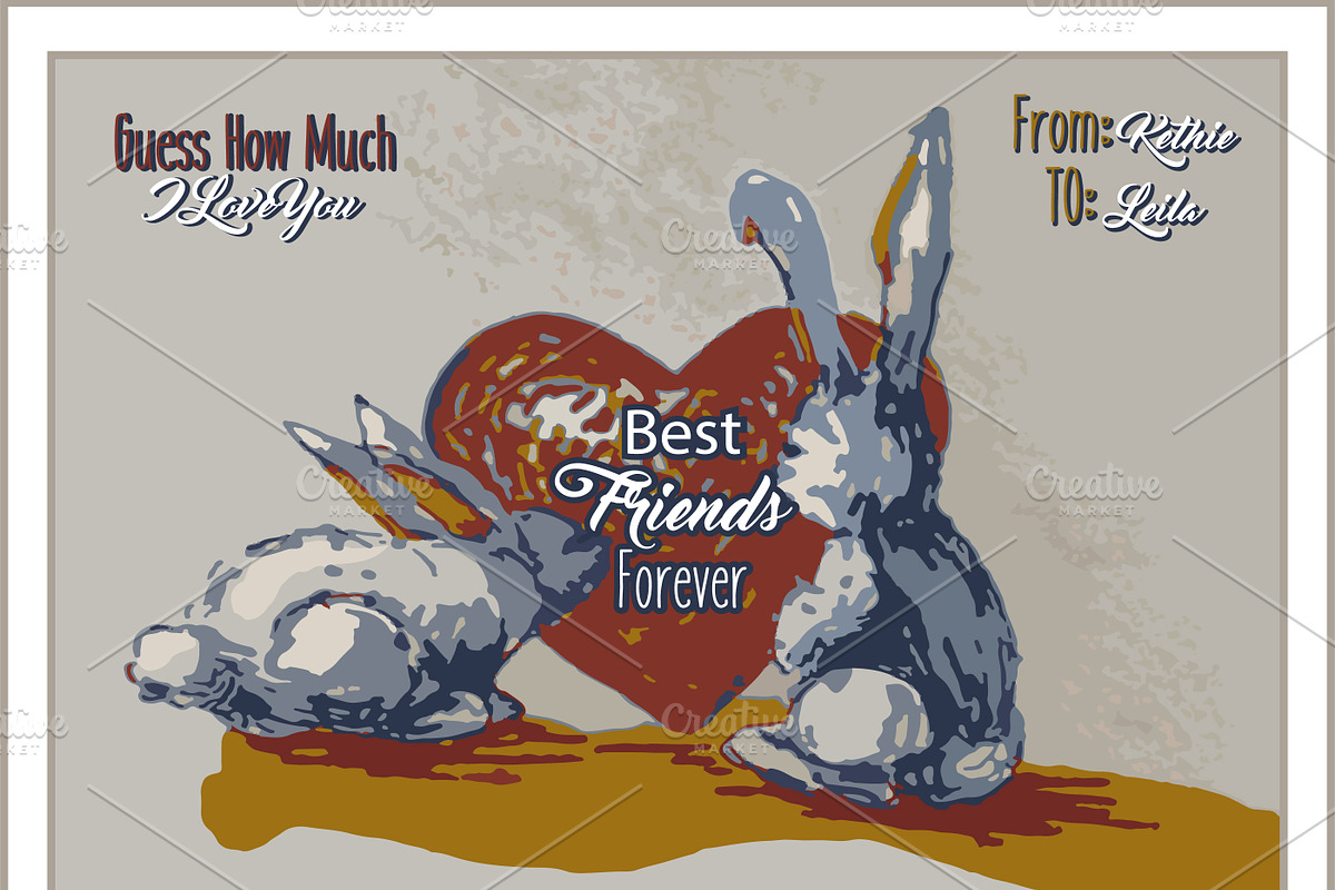 Guess How much I love you Card, a Card Template by TinyBerryJoy (Photo 2 of 2)