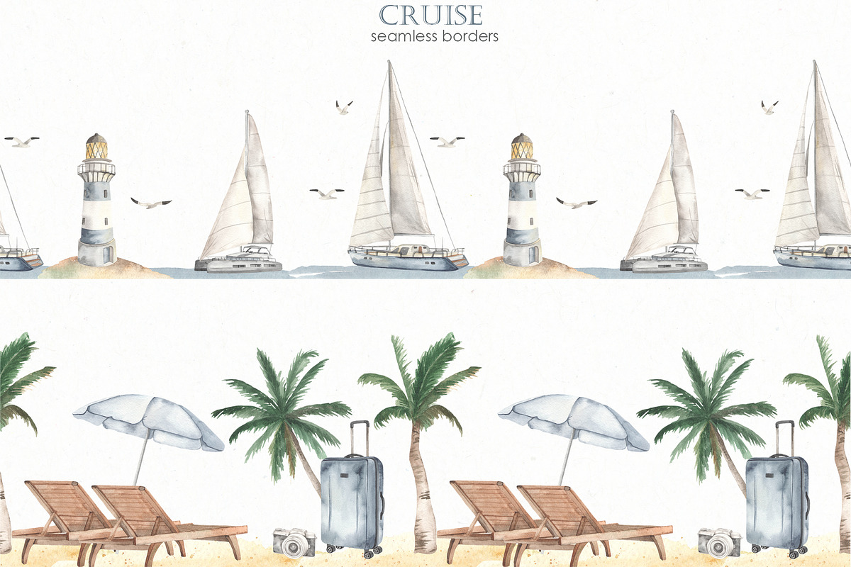 Cruise Watercolor collection, an Illustration by Marina Ermakova (Photo 8 of 11)
