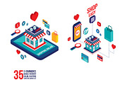 Online shopping e-commerce banners, a Work Illustration by Anttoniu (Thumbnail 4 of 5)