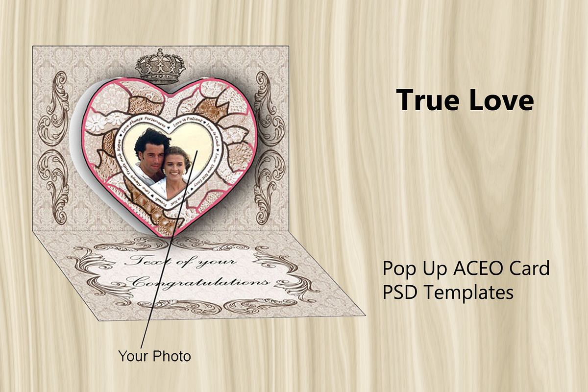 Pop Up Card ACEO PSD Templates, a Print Template by Kseniya-Omega (Photo 1 of 3)