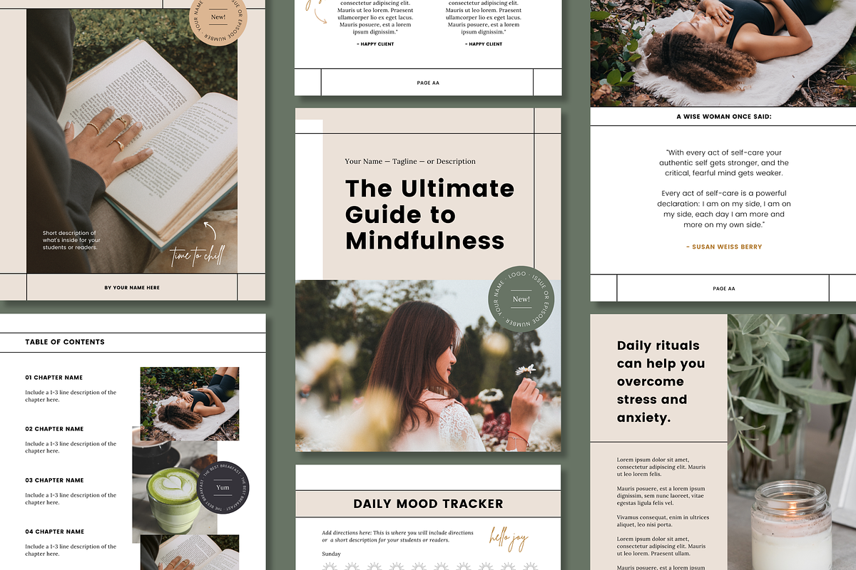 Olive | Canva Workbook Template, a Magazine Template by Erin Cassidy (Photo 2 of 10)