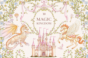 Magic Kingdom Pink Clip Art