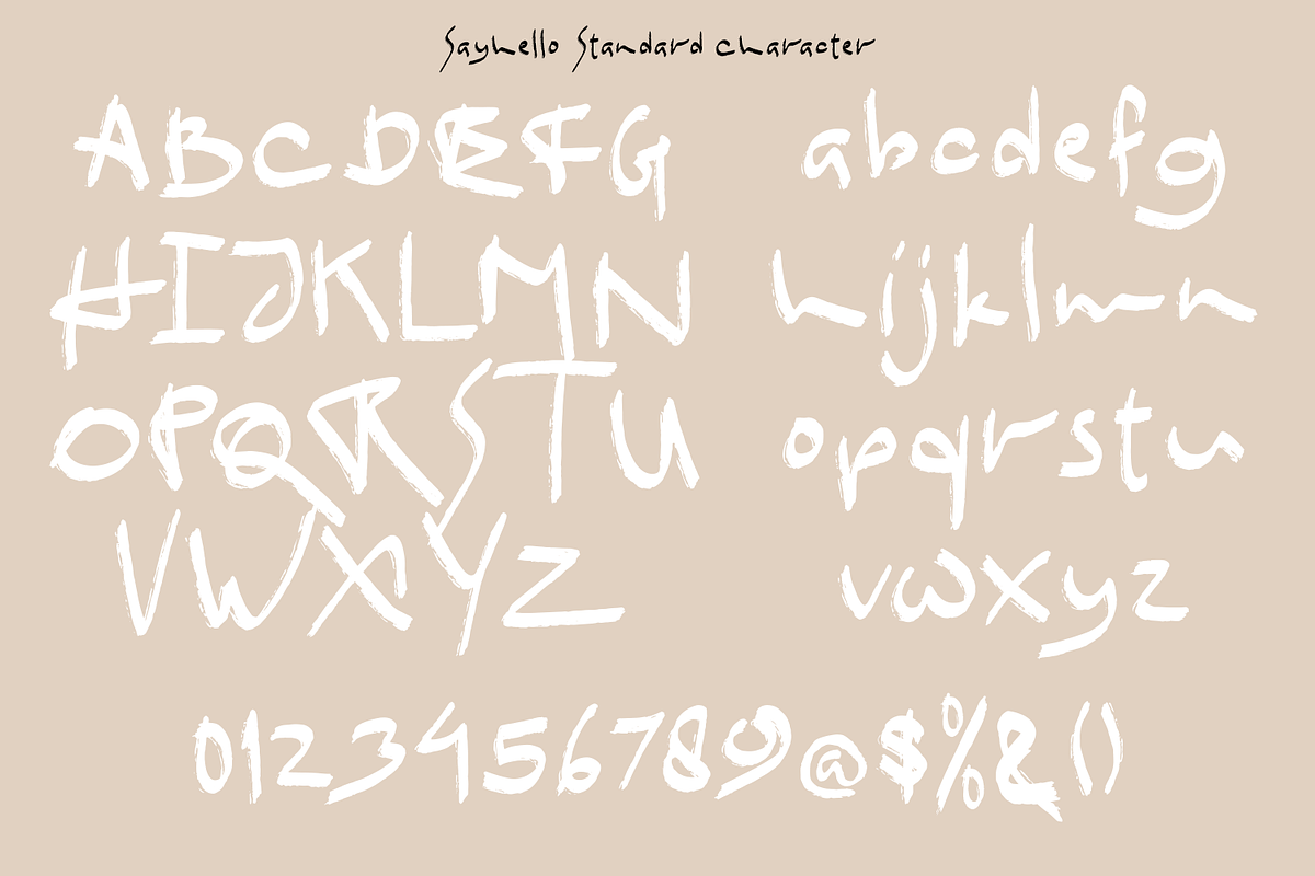 Sayhello Brush Font, a Handwritten Font by madeDeduk (Photo 3 of 8)