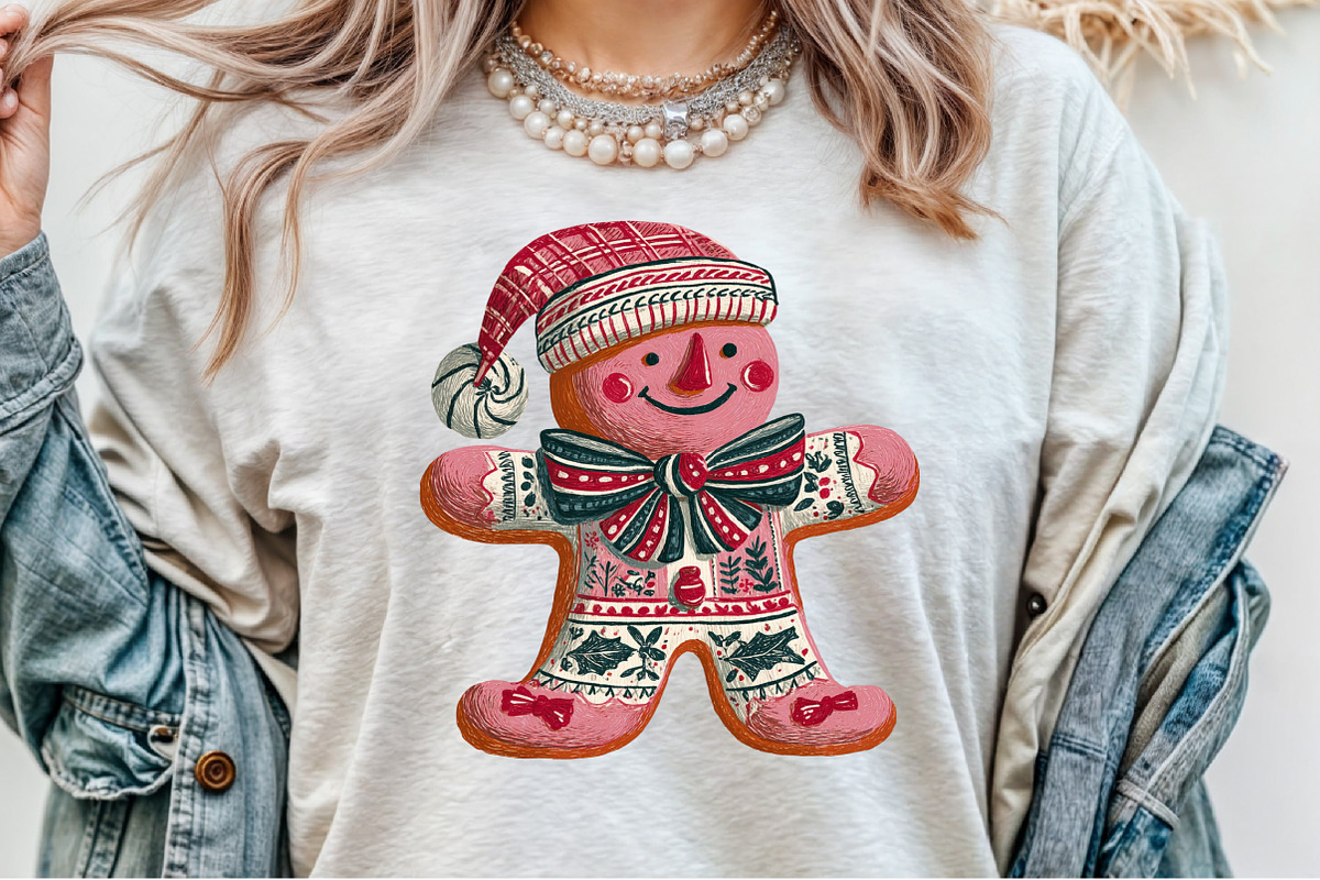 Christmas Gingerbread Man Patchwork, an Illustration by Sublimation Artist (Photo 2 of 9)