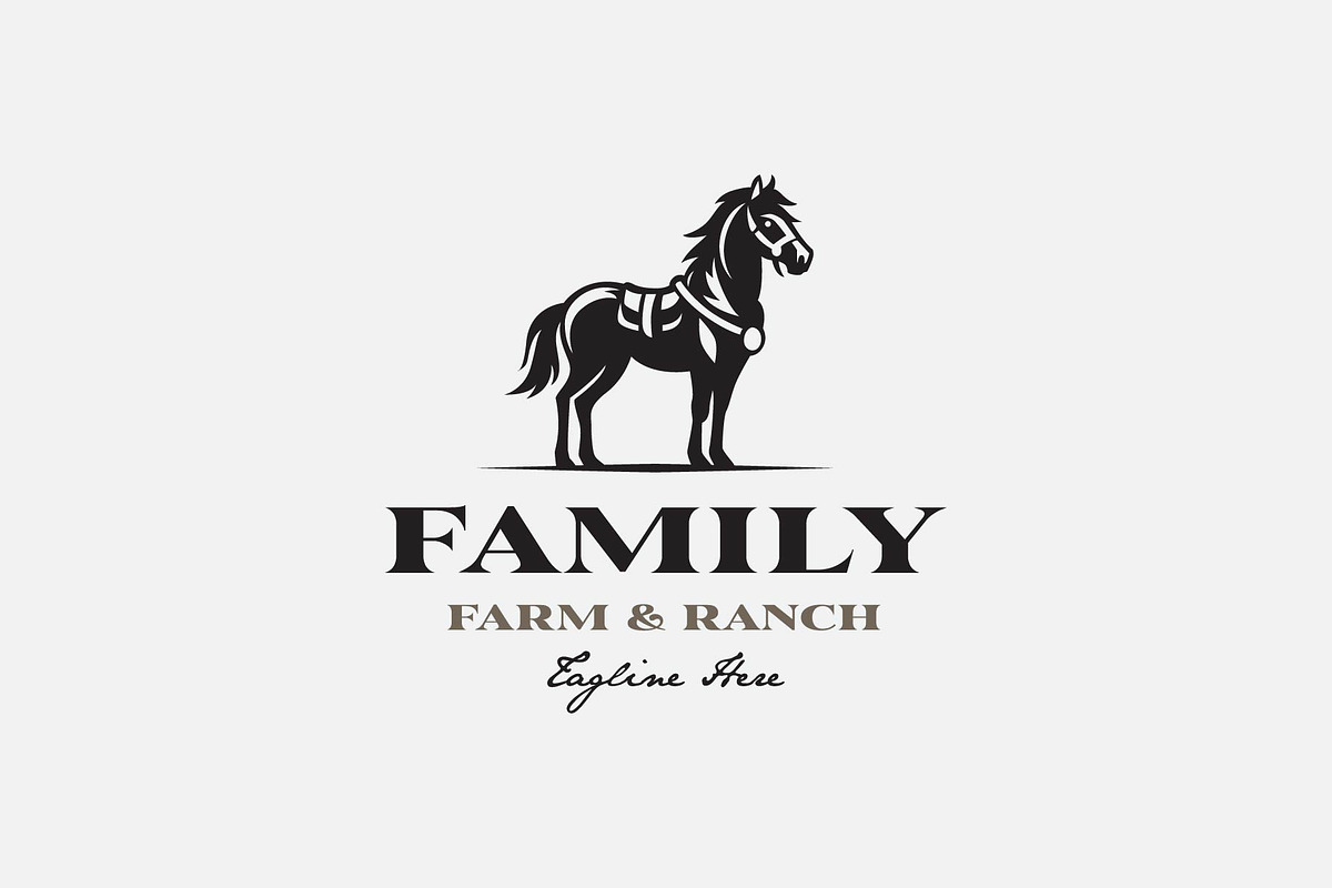 Horse Stallion countryside Logo, a Branding & Logo Template by funpixel