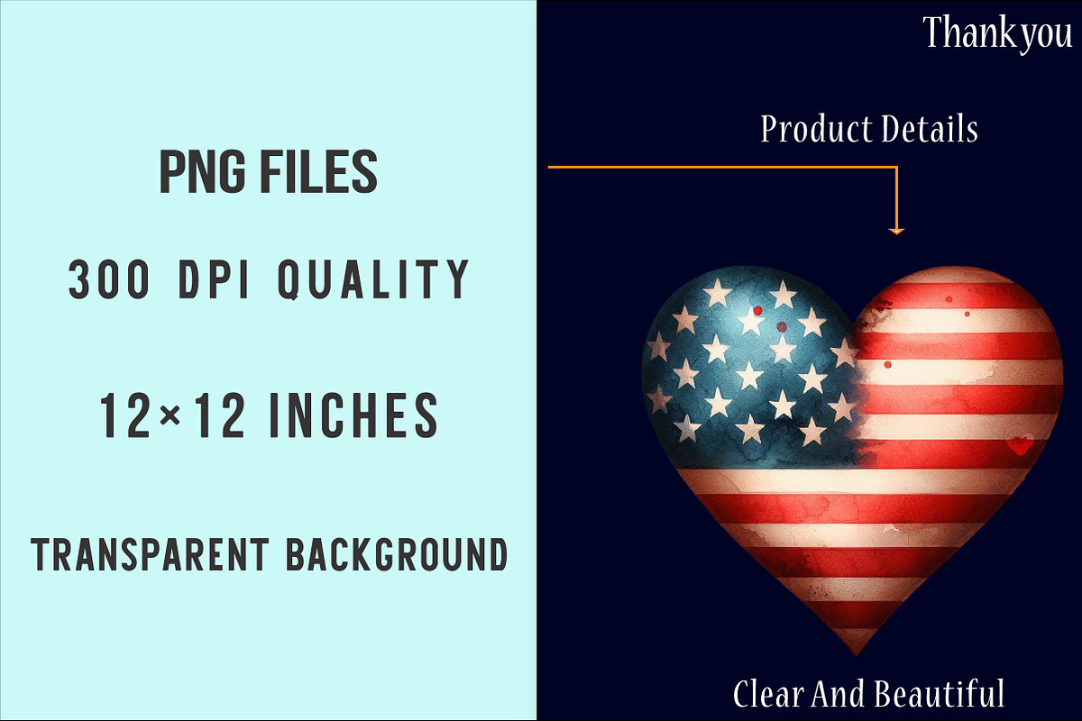 Vintage Grunge American Flag Clipart, an Illustration by SinaCreation (Photo 4 of 5)