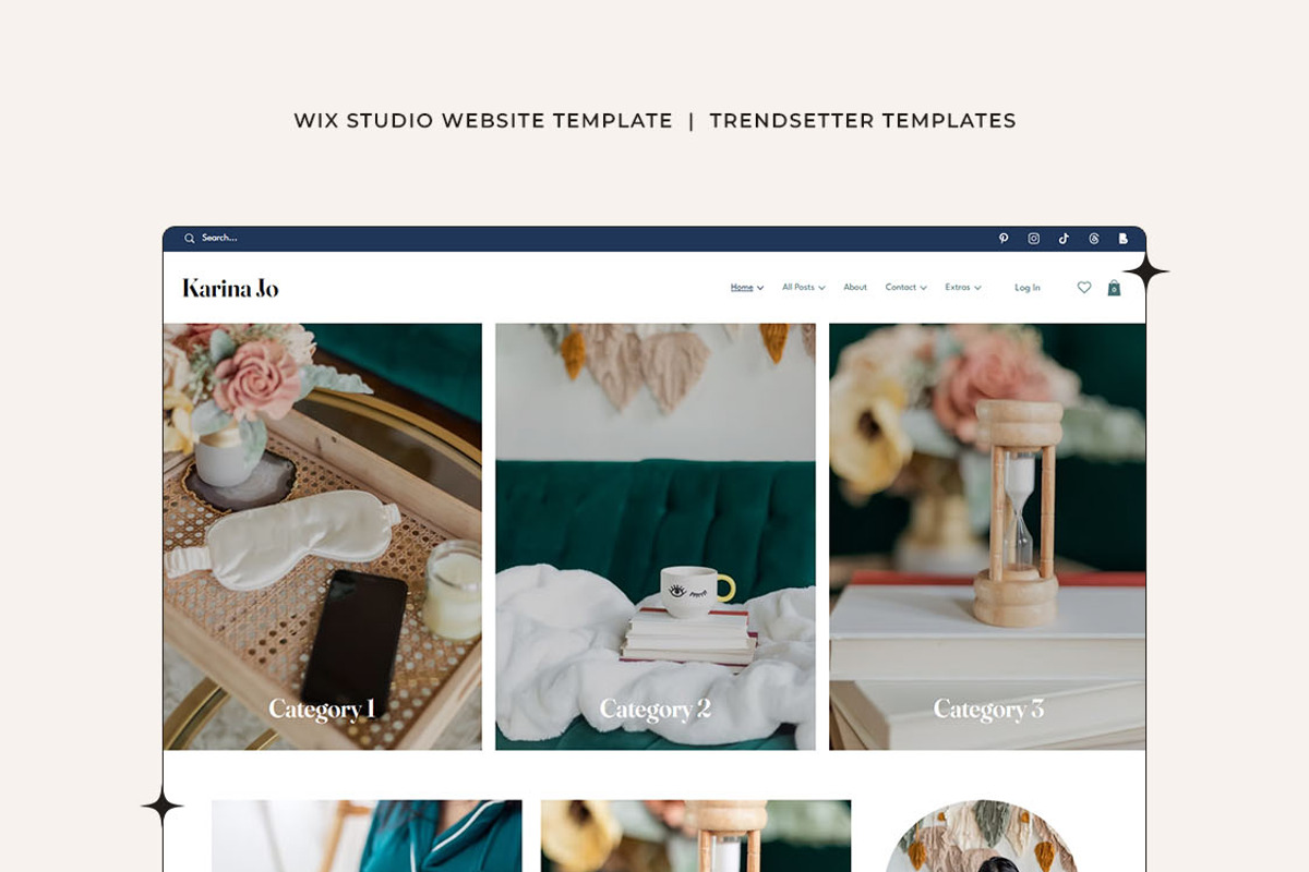 Karina Jo Wix Template, a Wix Template by Girl Boss From Home (Photo 1 of 7)