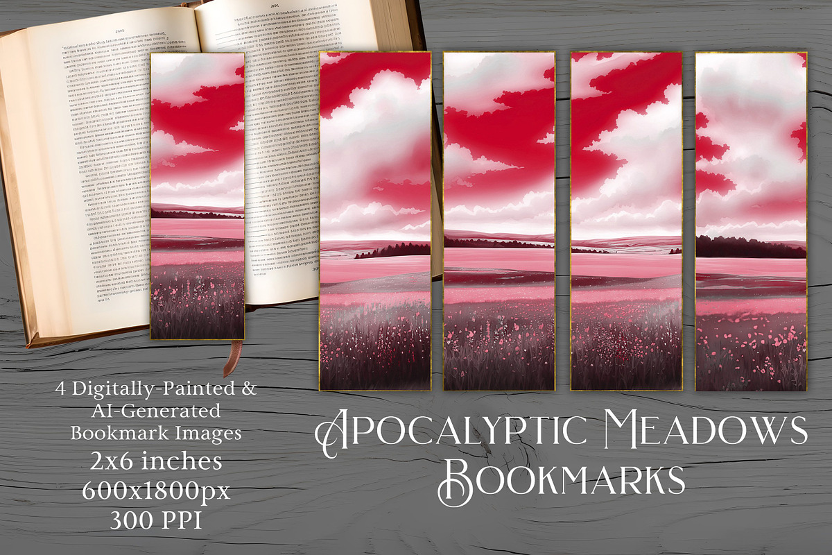 Bookmarks - Apocalyptic Meadows, an Object Illustration by Sapphire X Designs