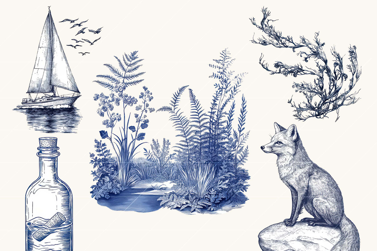 Watercolor Nautical Clipart, an Object Illustration by SparkyDesignsUS (Photo 5 of 9)