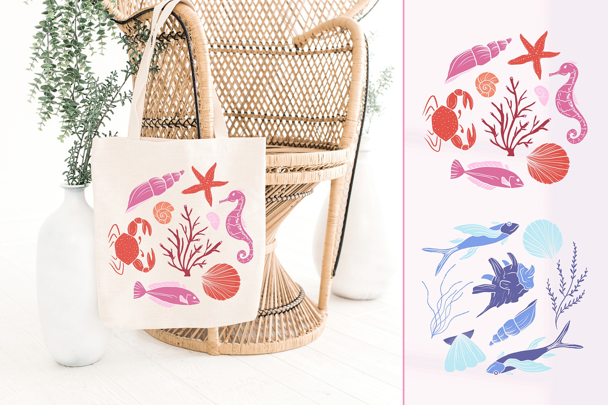 Hand-Drawn Marine Clipart & Patterns, a Decorative Illustration by CapriceMeDesigns (Photo 7 of 21)