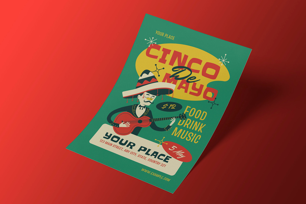 Green Cinco De Mayo Flyer, a Flyer Template by Neermana (Photo 2 of 4)