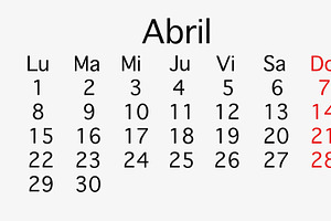 April 2019 Planing Calendar