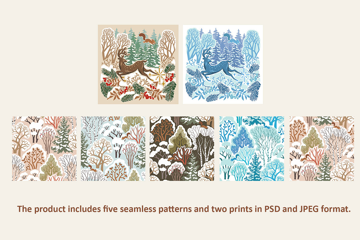Forest Fairytale, a Pattern Graphic by emeraldthue (Photo 3 of 7)
