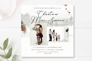 5x5 Christmas Minis Template