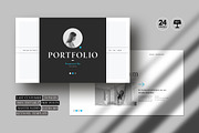 Portfolio Keynote Template, a Presentation Template by White Graphic (Thumbnail 1 of 8)