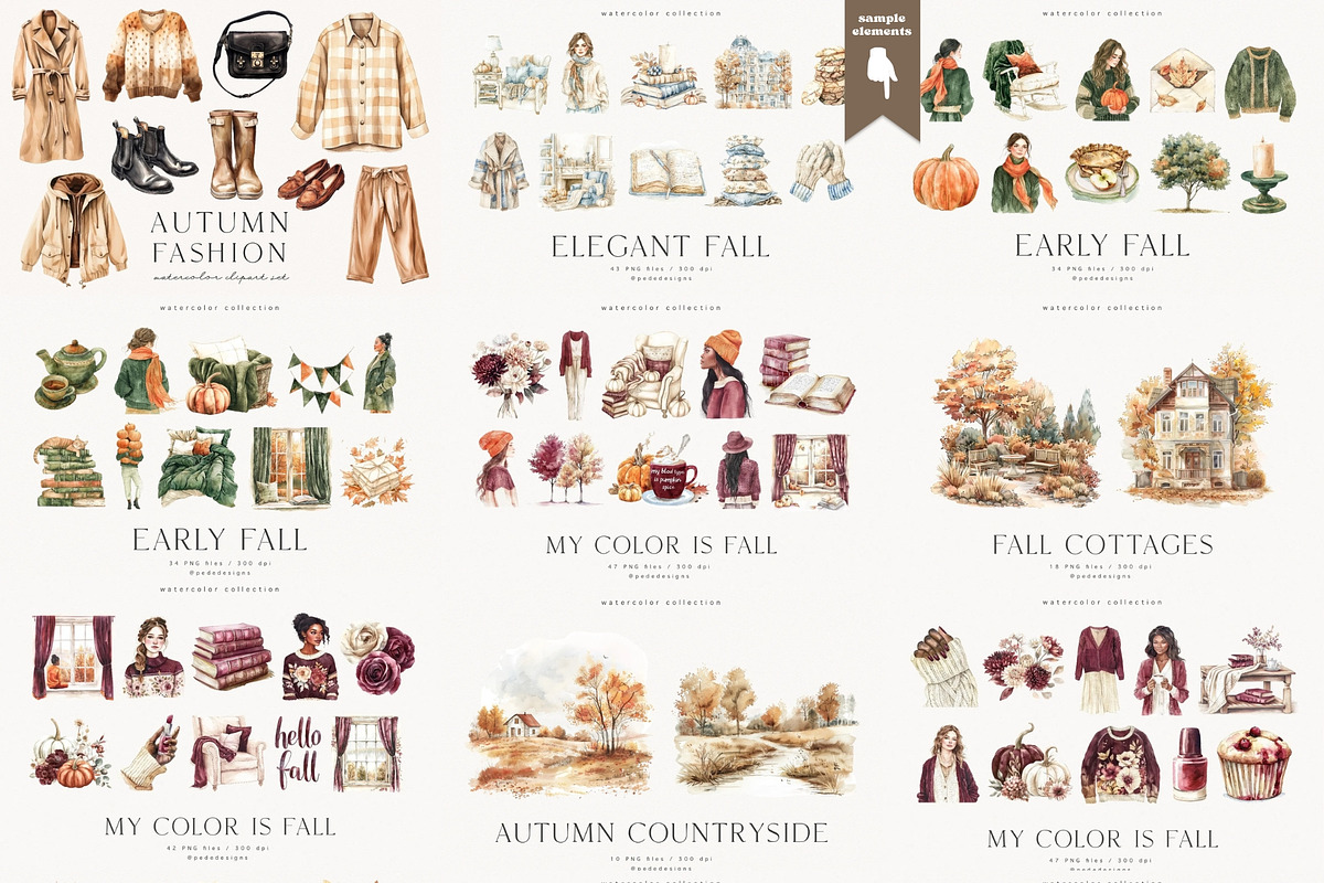 Autumn Mega Bundle 2000+, a Seasonal Illustration by PeDe Designs (Photo 13 of 17)