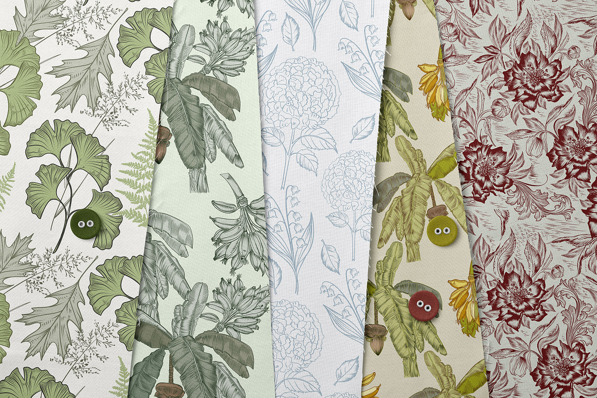 Seamless vector Floral Pattern set, a Pattern Graphic by FleurArt (Photo 5 of 16)