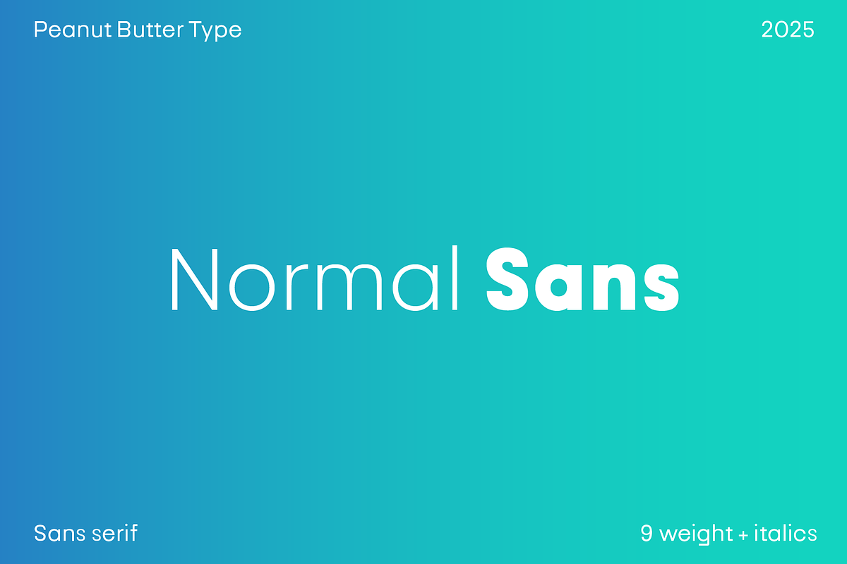 Normal Sans Geometric Font Family, a Font by PeanutButter Type (Photo 1 of 6)