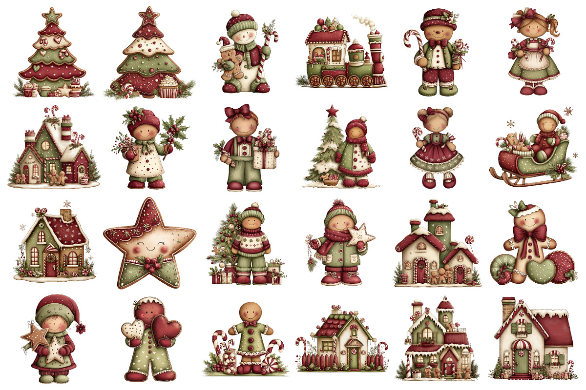 Whimsical Christmas Gingerbread Clip, an Illustration by designcity5 (Photo 2 of 5)