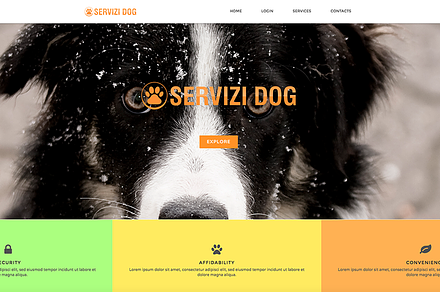 DOG SERVICES - HTML Template, a Bootstrap Template by Riccardo Borchi