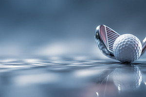 Close up of a golf club poised to, a Sports & Recreation Photo by MistyDay