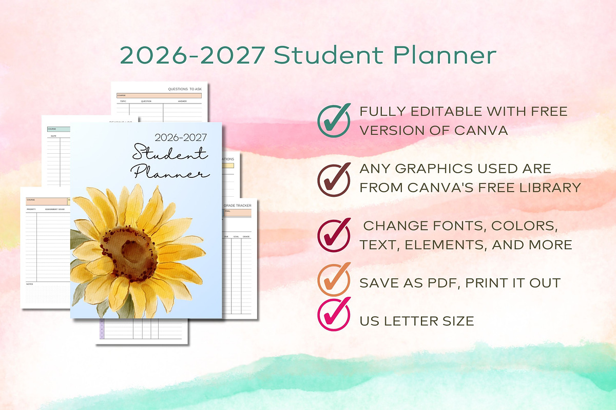 2026-2027 Student Planner, a Print Template by Adalin Shop (Photo 11 of 13)