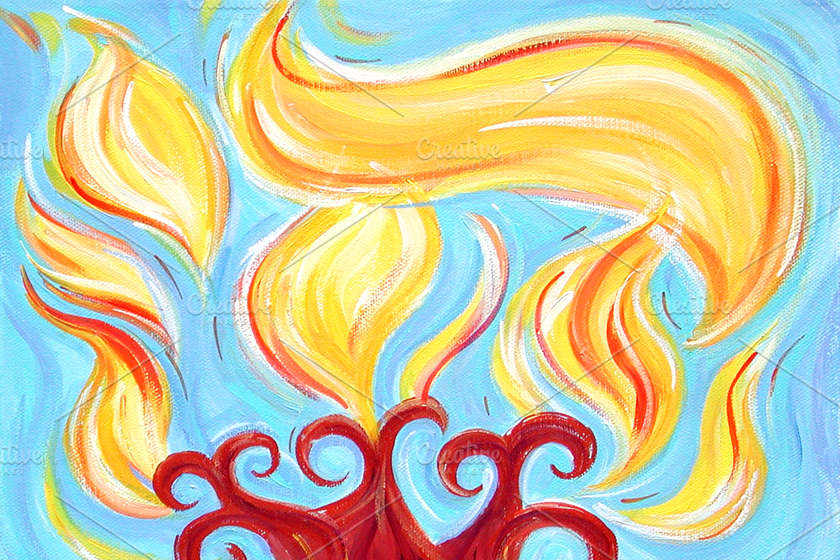 Chai Burning Bush, an Illustration by Laura Bolter Design (Photo 2 of 2)