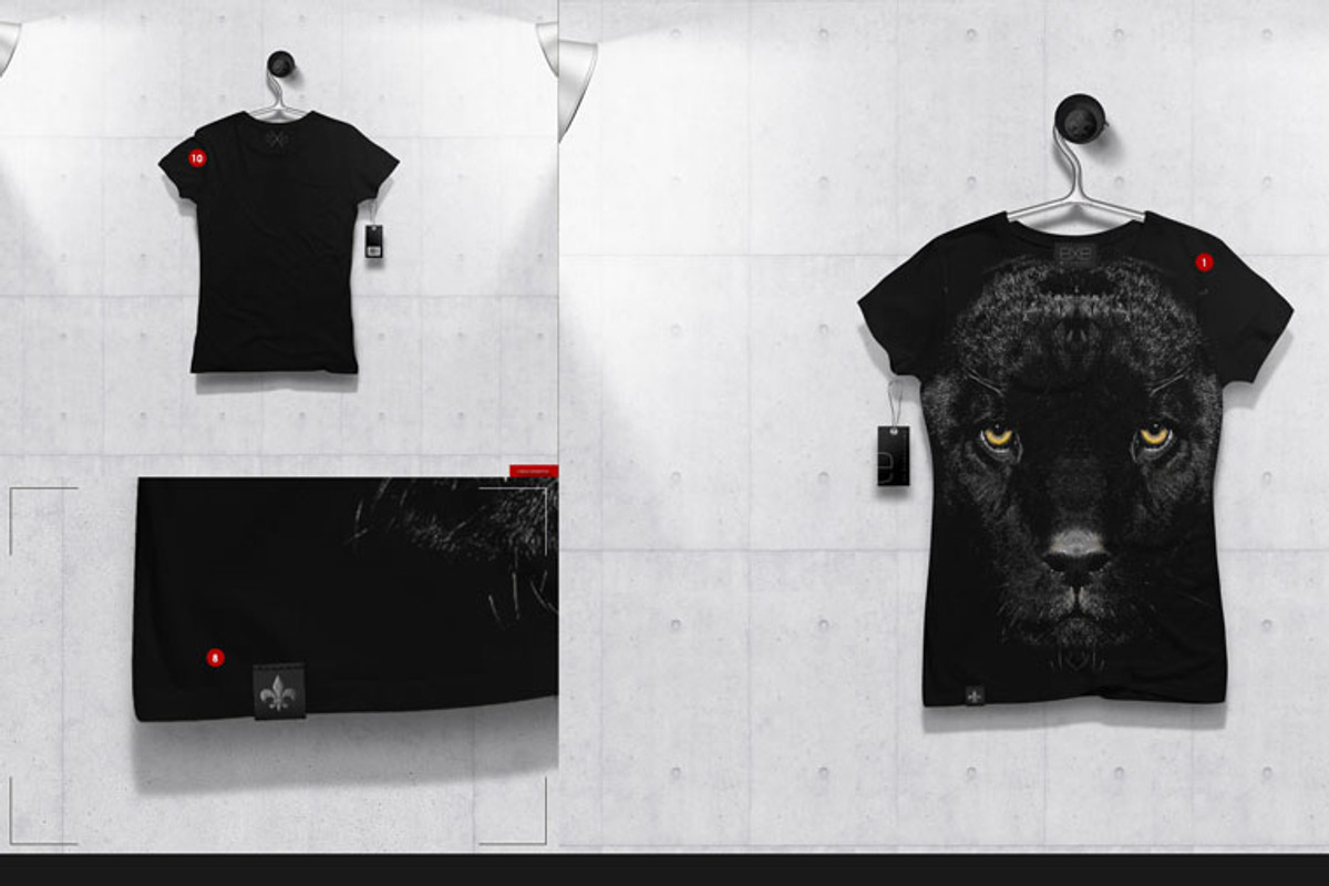 Women's T-shirt On 5 Stages Mock-up, a Hoody Mockup by Mocca Mockups Store (Photo 51 of 59)