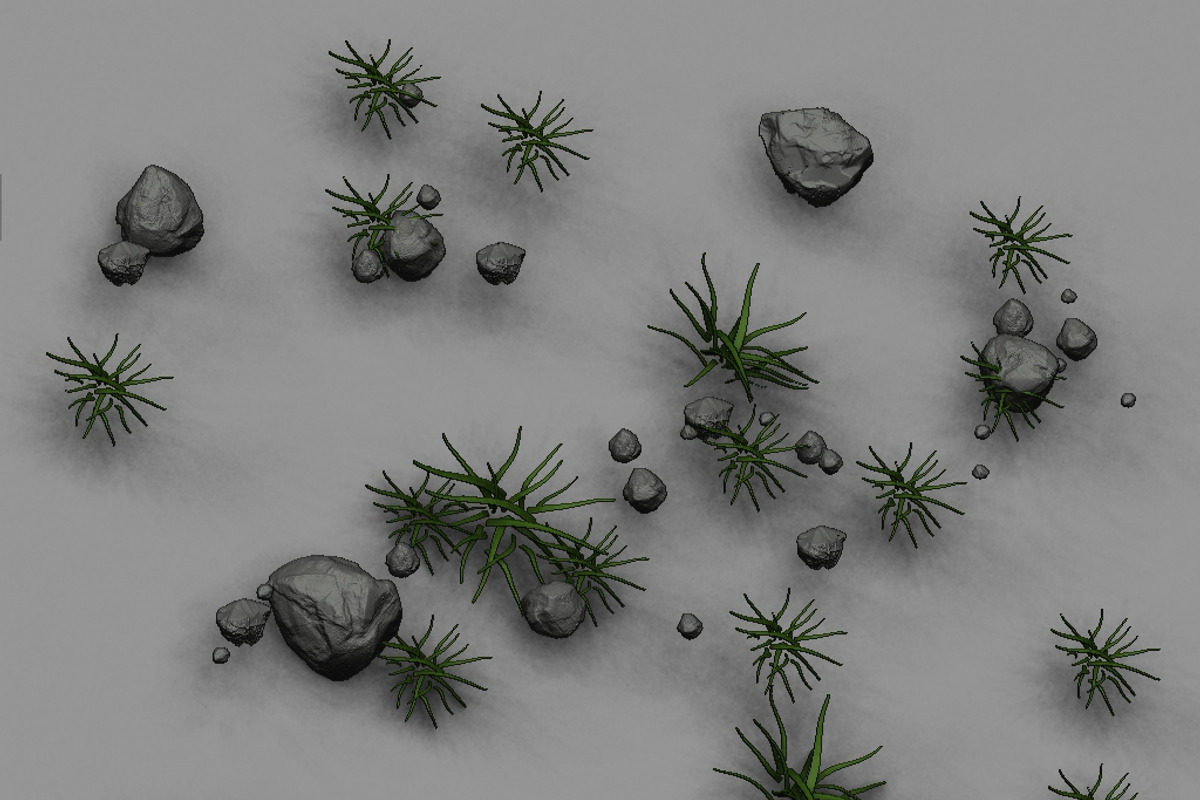 Zbrush - Grass, Mud, Puddles, an Environmental 3D Model by PurePolygons (Photo 2 of 3)