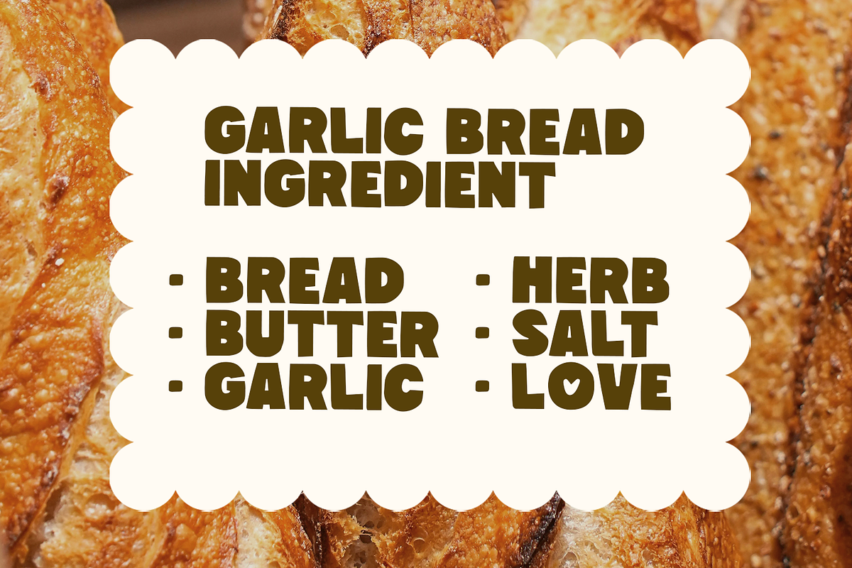 Bread Dough Bold Display Font, a Handwritten Font by Viswell (Photo 4 of 11)