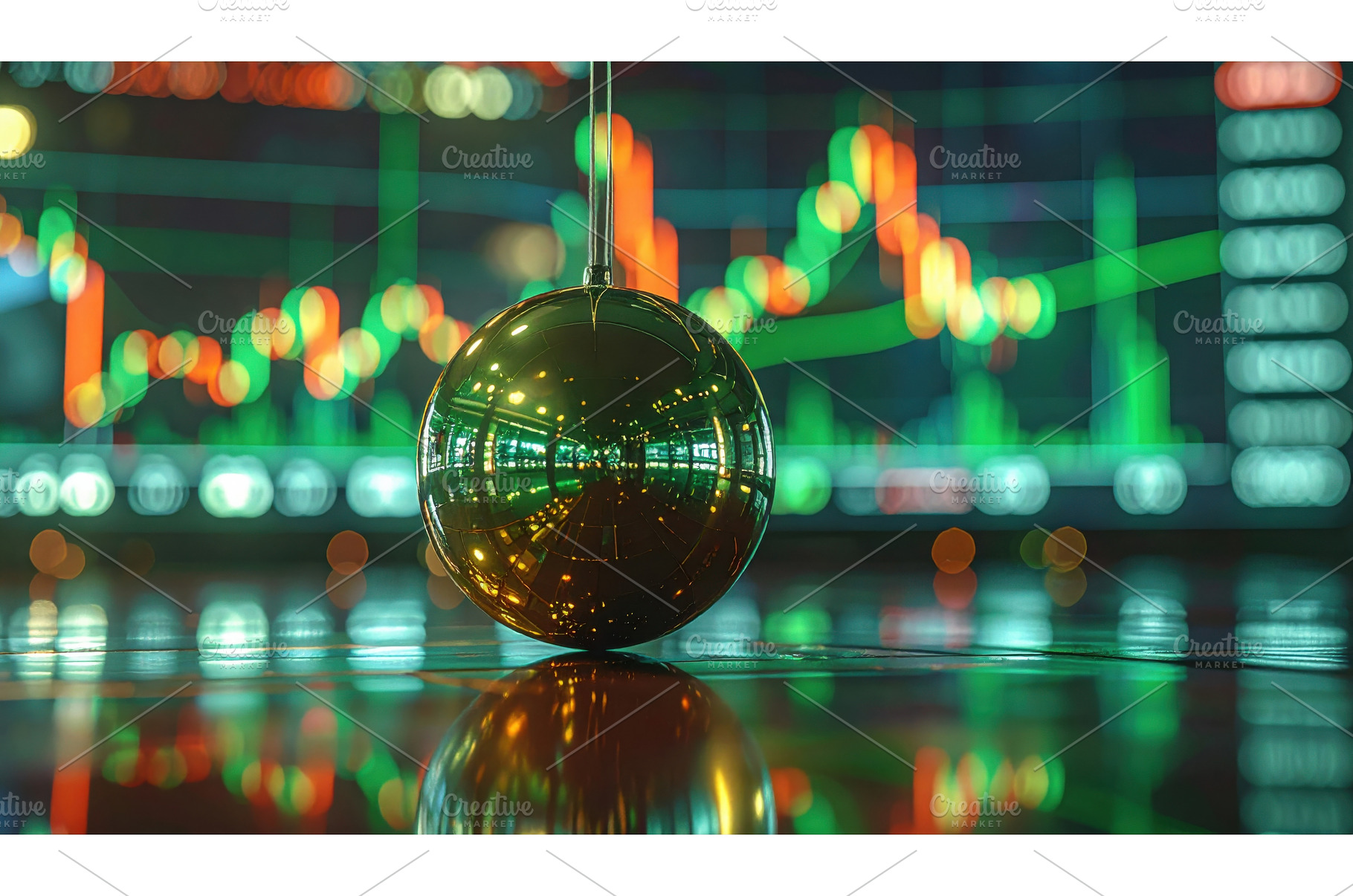Shiny metal pendulum swinging in, a Business Photo by Igor Tichonow